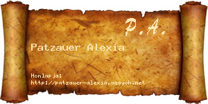 Patzauer Alexia névjegykártya